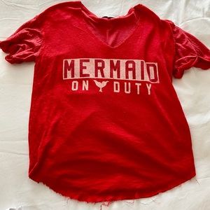 Wild fox Mermaid on Duty Shirt
